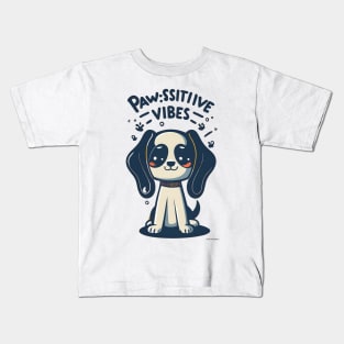 Paws-itive Vibes Animal Pun Kids T-Shirt